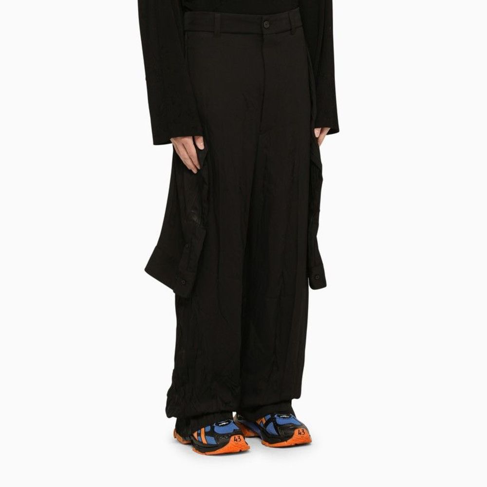Balenciaga Black Draped Trousers - Picture 3 of 5